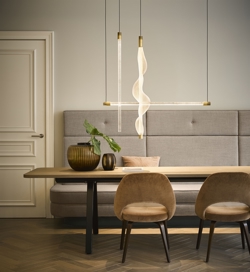 Vapour hanglamp verticaal, goud